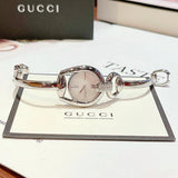 Gucci Horsebit Collection Diamonds Mother of Pearl White Dial Silver Steel Strap Watch For Women - YA139504 Authentic Buy Shop Now