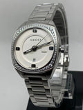 Gucci GG2570 Diamonds White Dial Silver Steel Strap Watch For Women - YA142506 Authentic Buy Shop Now