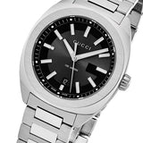 Gucci GG2570 Quartz Black Dial Silver Steel Strap Watch For Men - YA142401 Authentic Buy Shop Now