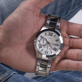 Guess Atlas Chronograph Silver Dial Silver Steel Strap Watch For Men - W0668G7 Authentic Buy Shop Now
