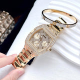 Guess Phoenix Multifunction Crystals Gold Dial Gold Steel Strap Watch For Men - GW0094G2 Authentic Buy Shop Now