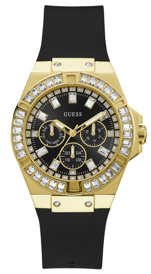 Guess Venus Diamonds Black Dial Black Rubber Strap Watch for Women - GW0118L1 Authentic Buy Shop Now