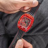 Guess Phoenix Multifunction Analog Red Dial Black Silicone Strap Watch For Men - GW0499G4 Authentic Buy Shop Now