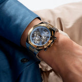 Guess Equity Analog Blue Dial Two Tone Steel Strap Watch For Men - GW0703G3 Authentic Buy Shop Now