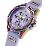 Guess Queen Quartz Purple Dial Purple Silicone Strap Watch For Women - GW0536L4 Authentic Buy Shop Now