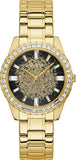 Guess Night Life Diamonds Black Dial Gold Steel Strap Watch for Women - GW0405L2 Authentic Buy Shop Now