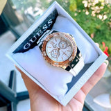 Guess Limelight White Dial White Rubber Strap Watch for Women - W1053L2 Authentic Buy Shop Now