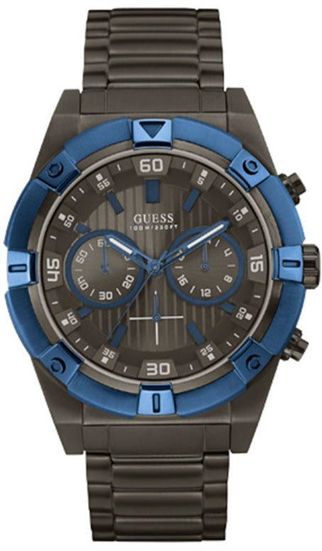 Guess Sport Analog Grey Dial Grey Steel Strap Watch for Men - W0377G5 Authentic Buy Shop Now