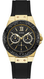 Guess Black Dial Black Rubber Strap Watch For Women - W1053L7 Authentic Buy Shop Now