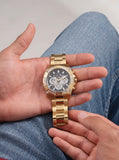 Guess Trophy Diamonds Black Dial Gold Steel Strap Watch for Men - GW0390G2 Authentic Buy Shop Now