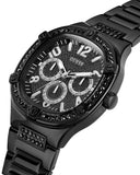 Guess Duke Glitz Crystals Black Dial Black Steel Strap Watch For Men - GW0576G3 Authentic Buy Shop Now