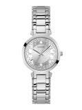 Guess Night Life Clear Silver Dial Silver Steel Strap Watch for Women - GW0470L1 Authentic Buy Shop Now