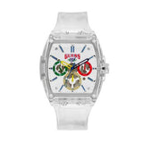 Guess Phoenix J Balvin White Dial Transparent Silicone Strap Watch For Men - V1051M1 Authentic Buy Shop Now
