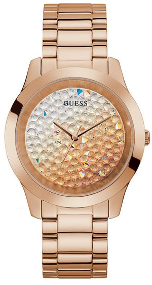 Guess Crush Rose Gold Dial Rose Gold Steel Strap Watch For Women - GW0020L3 Authentic Buy Shop Now