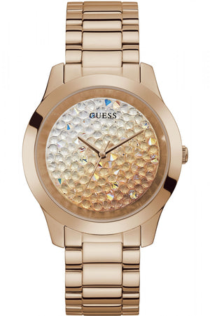 Guess Crush Rose Gold Dial Rose Gold Steel Strap Watch For Women - GW0020L3 Authentic Buy Shop Now