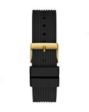 Guess Athena Gold Dial Black Rubber Strap Watch For Women - GW0030L2 Authentic Buy Shop Now