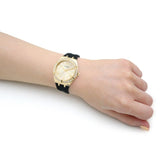 Guess Cosmo Diamonds Gold Dial Black Rubber Strap Watch for Women - GW0034L1 Authentic Buy Shop Now