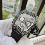 Guess Phoenix Multifunction Silver Dial Black Silicone Strap Watch For Men - GW0048G1 Authentic Buy Shop Now