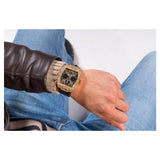 Guess Phoenix Multifunction Crystals Gold Dial Black Silicone Strap Watch For Men - GW0048G2 Authentic Buy Shop Now