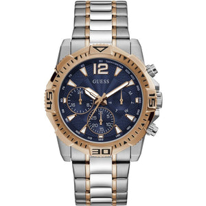 Guess Commander Chronograph Blue Dial Two Tone Steel Strap Watch for Men - GW0056G5 Authentic Buy Shop Now