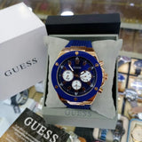 Guess Poseidon Blue Dial Blue Rubber Strap Watch for Men - GW0057G2 Authentic Buy Shop Now