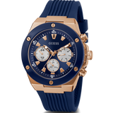 Guess Poseidon Blue Dial Blue Rubber Strap Watch for Men - GW0057G2 Authentic Buy Shop Now