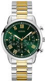 Guess Hendrix Green Dial Two Tone Steel Strap Watch For Men - GW0066G2 Authentic Buy Shop Now