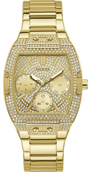 Guess Raven Diamonds Gold Dial Gold Steel Strap Watch for Women - GW0104L2 Authentic Buy Shop Now