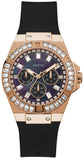 Guess Venus Diamonds Black Dial Black Rubber Strap Watch for Women - GW0118L2 Authentic Buy Shop Now