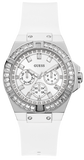 Guess Venus Diamonds White Dial White Rubber Strap Watch for Women - GW0118L3 Authentic Buy Shop Now
