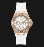 Guess Venus Diamonds White Dial White Rubber Strap Watch for Women - GW0118L4 Authentic Buy Shop Now