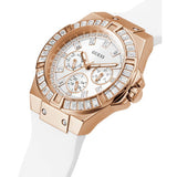 Guess Venus Diamonds White Dial White Rubber Strap Watch for Women - GW0118L4 Authentic Buy Shop Now