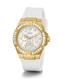 Guess Venus Diamonds White Dial White Rubber Strap Watch for Women - GW0118L5 Authentic Buy Shop Now