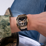 Guess Phoenix Multifunction Black Dial Black Silicone Strap Watch For Men - GW0203G8 Authentic Buy Shop Now