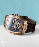 Guess Phoenix Multifunction Blue Dial Brown Leather Strap Watch for Men - GW0202G2 Authentic Buy Shop Now