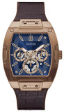 Guess Phoenix Multifunction Blue Dial Brown Leather Strap Watch for Men - GW0202G2 Authentic Buy Shop Now