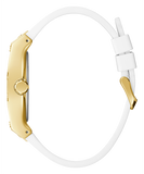 Guess Phoenix Multifunction Gold Dial White Leather Strap Watch for Men - GW0202G6 Authentic Buy Shop Now