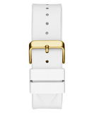 Guess Phoenix Multifunction Gold Dial White Leather Strap Watch for Men - GW0202G6 Authentic Buy Shop Now
