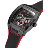 Guess Phoenix Multifunction Black Dial Black & Red Rubber Strap Watch for Men - GW0202G7 Authentic Buy Shop Now
