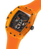 Guess Phoenix Multifunction Black Dial Orange Rubber Strap Watch For Men - GW0203G10 Authentic Buy Shop Now