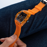 Guess Phoenix Multifunction Black Dial Orange Rubber Strap Watch For Men - GW0203G10 Authentic Buy Shop Now