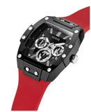 Guess Phoenix Multifunction Black Dial Red Rubber Strap Watch for Men - GW0203G4 Authentic Buy Shop Now