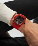 Guess Phoenix Multifunction Black Dial Red Rubber Strap Watch for Men - GW0203G5 Authentic Buy Shop Now