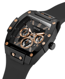 Guess Phoenix Multifunction Black Dial Black Silicone Strap Watch For Men - GW0203G8 Authentic Buy Shop Now