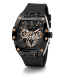 Guess Phoenix Multifunction Black Dial Black Silicone Strap Watch For Men - GW0203G8 Authentic Buy Shop Now