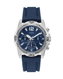 Guess Commander Blue Dial Blue Rubber Strap Watch for Men - GW0211G1 Authentic Buy Shop Now