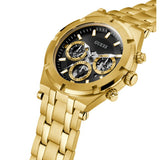 Guess Continental Black Dial Gold Steel Strap Watch for Men - GW0260G2 Authentic Buy Shop Now