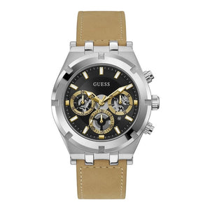 Guess Continental Multifunction Black Dial Brown Leather Strap Watch for Men - GW0262G1 Authentic Buy Shop Now