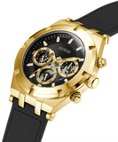 Guess Continental Black Dial Black Rubber Strap Watch for Men - GW0262G2 Authentic Buy Shop Now