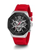 Guess Momentum Black Dial Red Rubber Strap Watch for Men - GW0263G3 Authentic Buy Shop Now